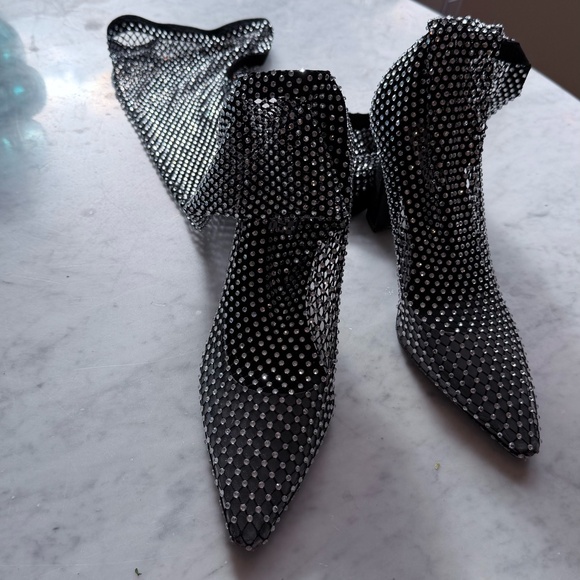 Steve Madden Mesh Rhinestone over the knee boots size 8.5 - Picture 3 of 4